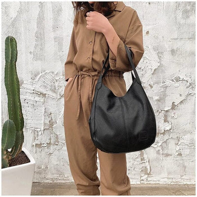 Monroe | Vintage Vegan Leather Shoulder Bag