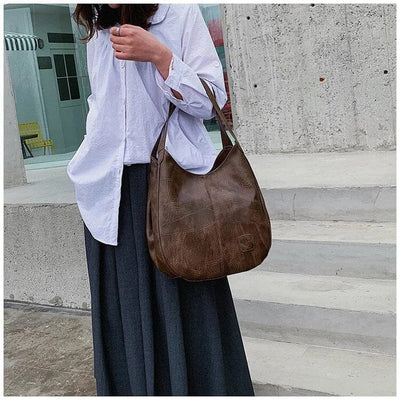 Monroe | Vintage Vegan Leather Shoulder Bag