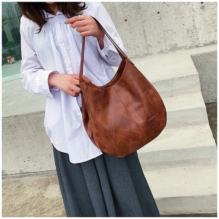 Monroe | Vintage Vegan Leather Shoulder Bag